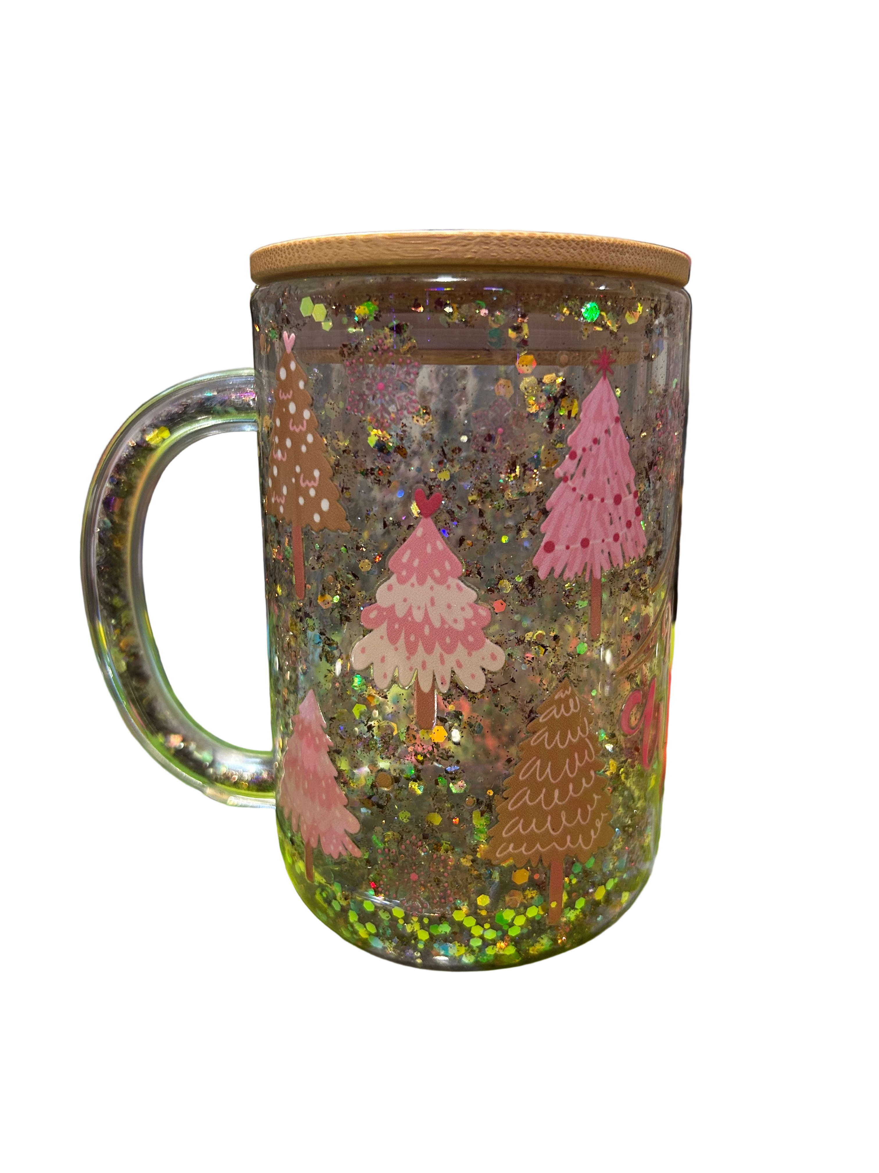 Pre-made Borosilicate Glitter Mug - Warm Wishes