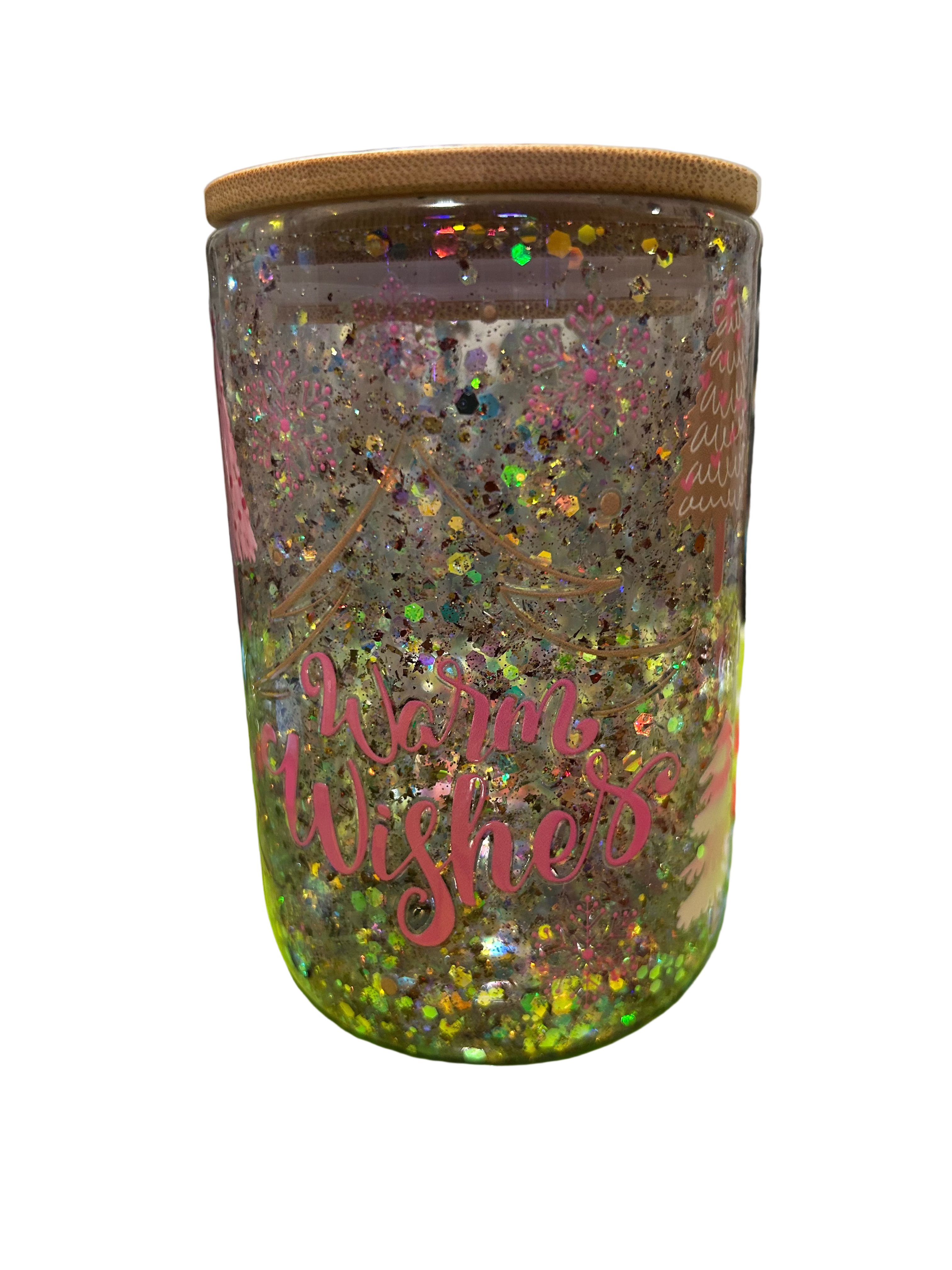 Pre-made Borosilicate Glitter Mug - Warm Wishes