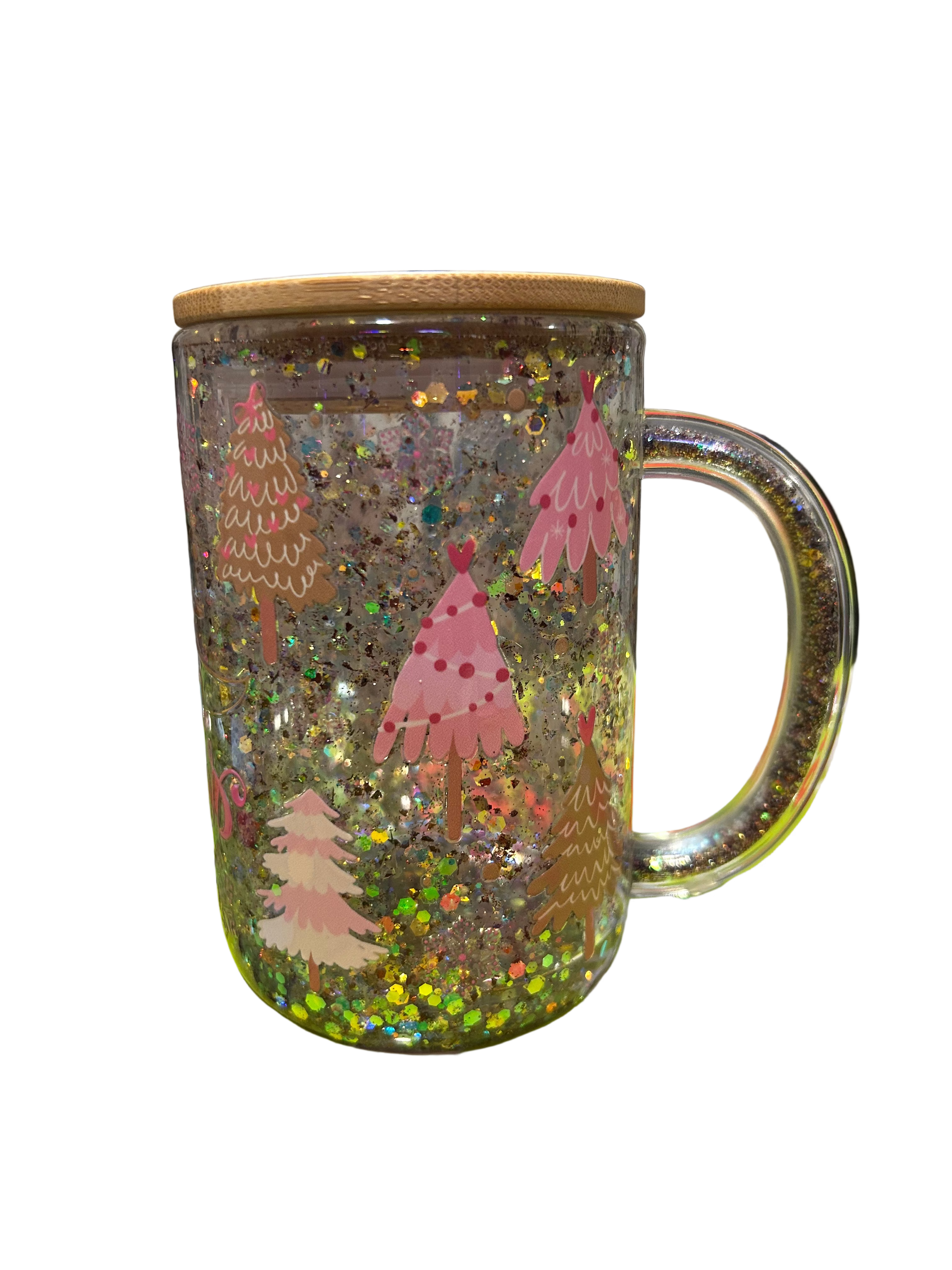 Pre-made Borosilicate Glitter Mug - Warm Wishes